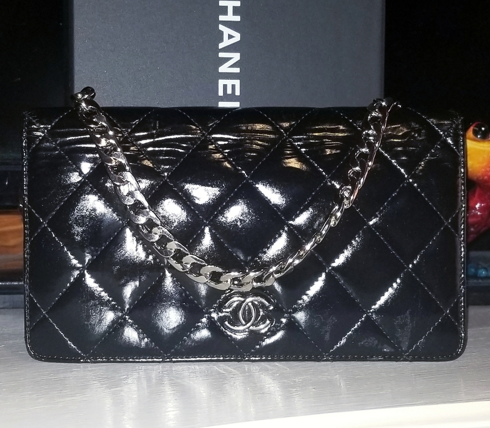 Sold Chanel Patent Leather Quilted WOC
